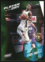2021-22 Panini Player of the Day Green Double Rainbow #28 Jrue Holiday